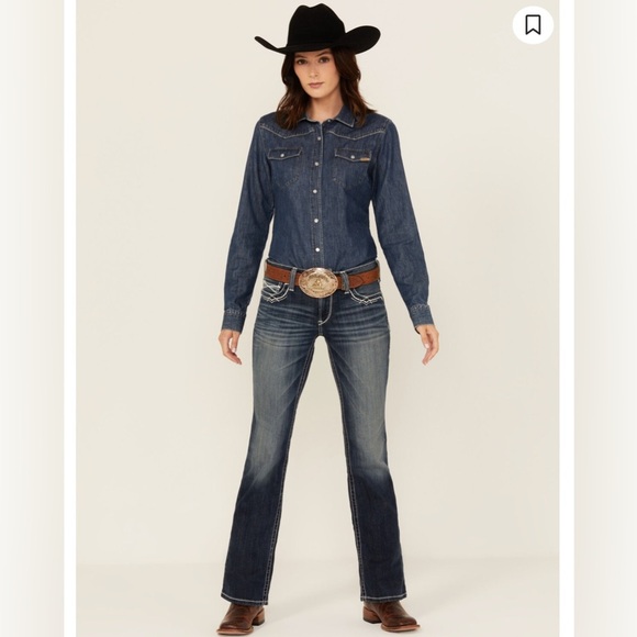 Ariat Denim - ARIAT MID RISE BOOT CUT REAL RIDING JEANS